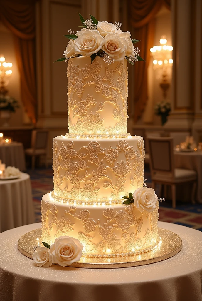 wedding cake with lots of. two-story shine




