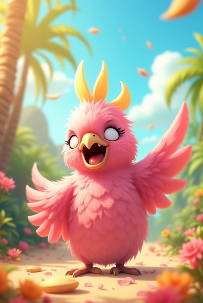 Now lulu the pink cockatiel is having the best time of her life