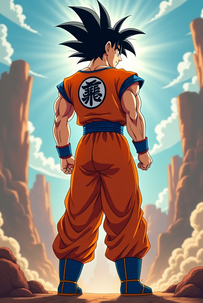 Dragon Ball anime character Goku with his orange outfit