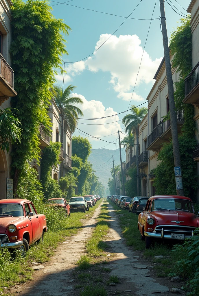 THE CITY OF AREQUIPA WITH MORE GREEN LIFE AND THE OTHER SIDE DEAD WITH CARS