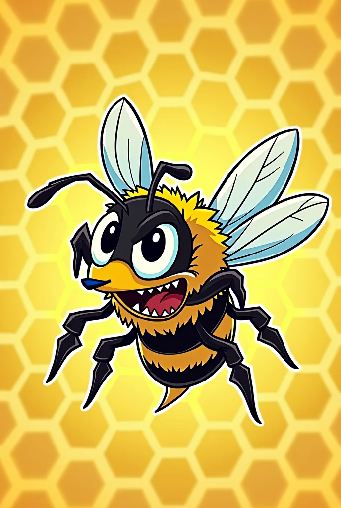 an angry bee right side aggressive easy drawing