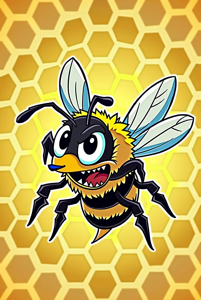 an angry bee right side aggressive easy drawing 