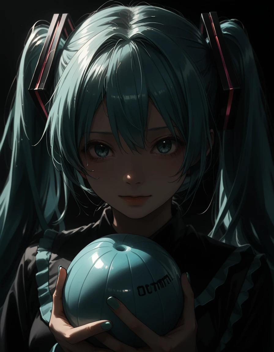 Close-up of a man, holding a ball in front of a grave, Mikudayo, hatsune Miku, portrait of hatsune Miku, pixiv contest winner, Miku, Anime girl with turquoise hair, pixiv, vocaloid, anime art wallpaper 8k, hatsune Miku portrait, trending on artstation pixiv, anime Mo artstyle