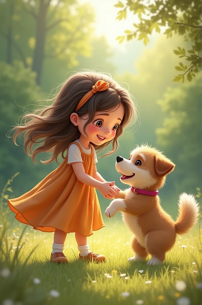 Girl with dog