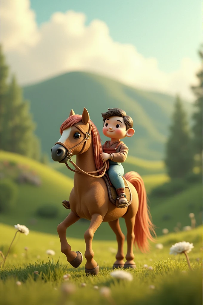 Toy sitting on the horse