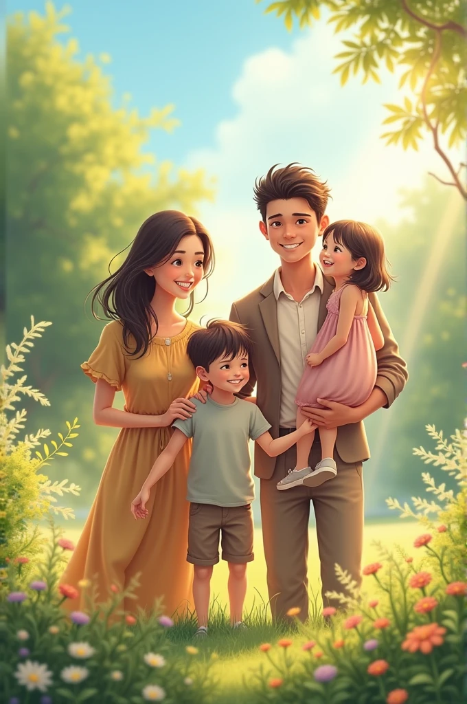 Create an image of a perfect family