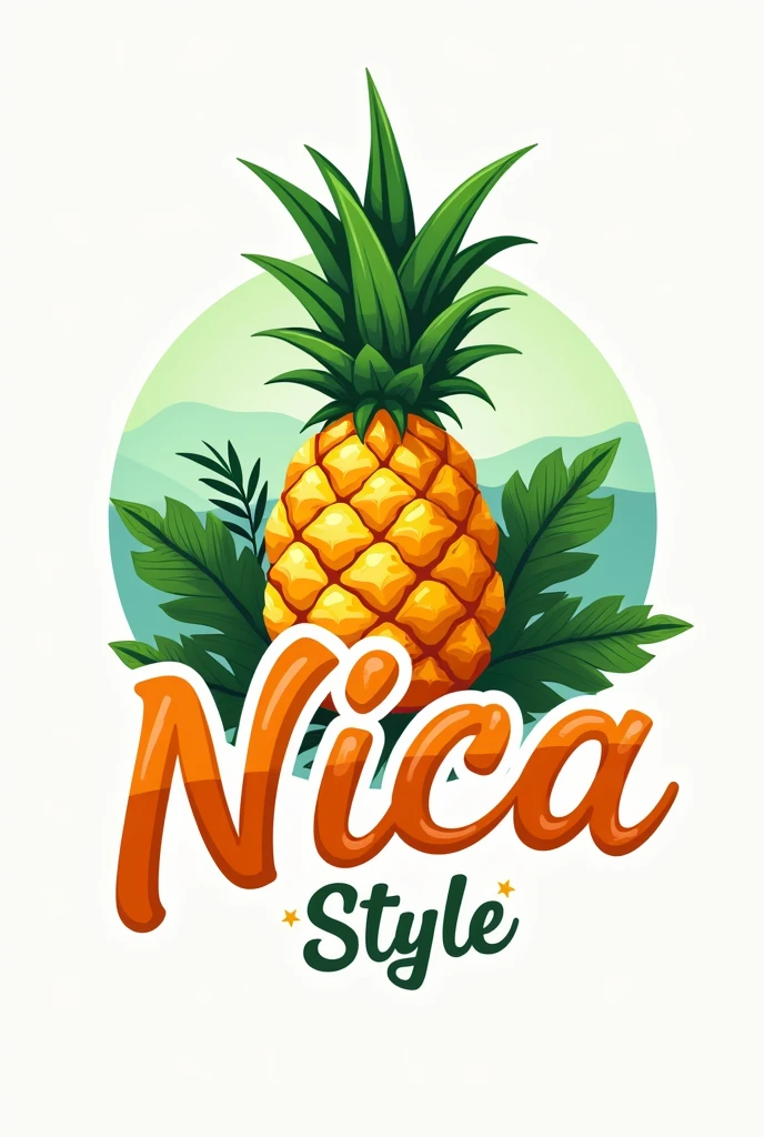 Make me a logo to sell fruit smoothies with the name Nica Style