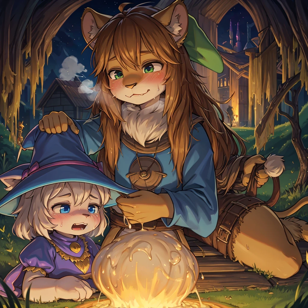 (The Wizard of ooze) , Lion, Tin Man, Scarecrow and Girl , Sensational scenes from movies , moist thin eyes , glossy lips , Swollen cheeks, steamy breath