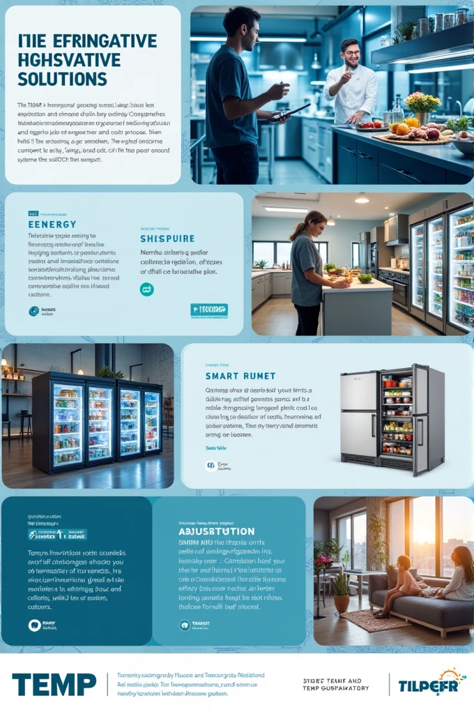 Create an advertisement for a refrigeration company called TEMP INNOVATION