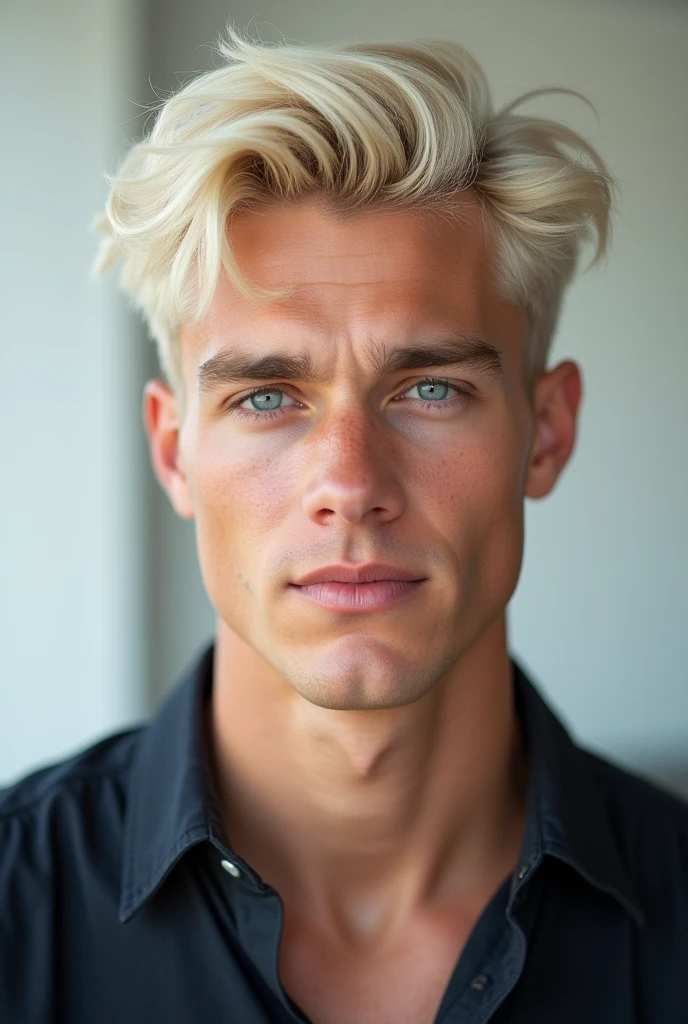 white blond man character for youtube channel profile