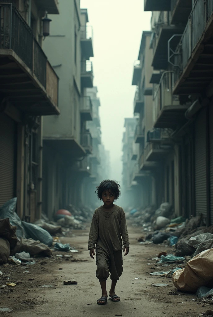 an abandoned street child