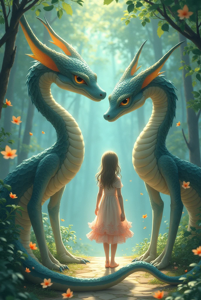 Girl. Along with two anime snake boys