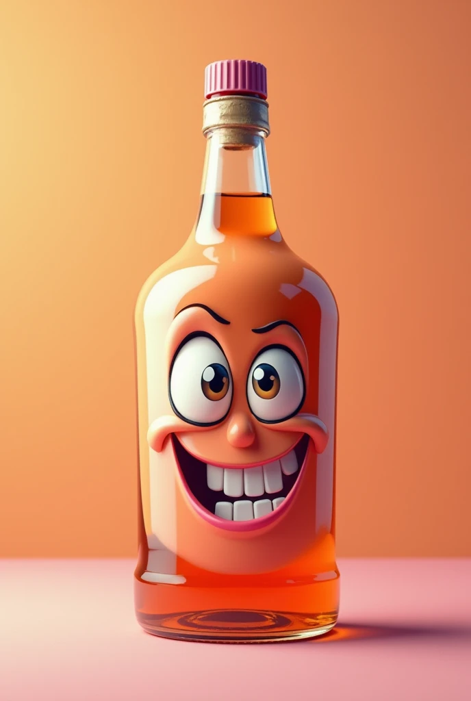 a profile photo for instagram that is in charge of selling alcoholic beverages called another animated bottle