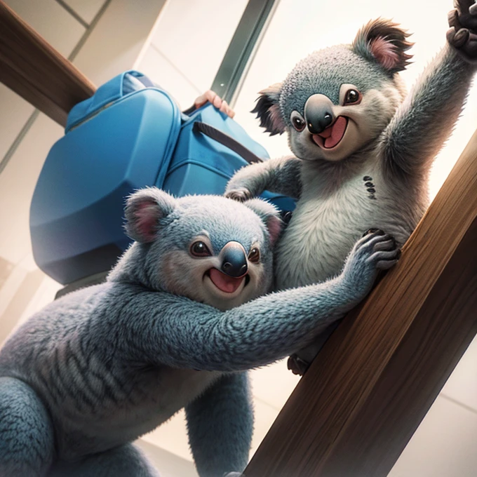 Koala doing karate
