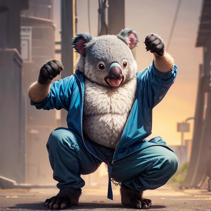 Koala doing karate