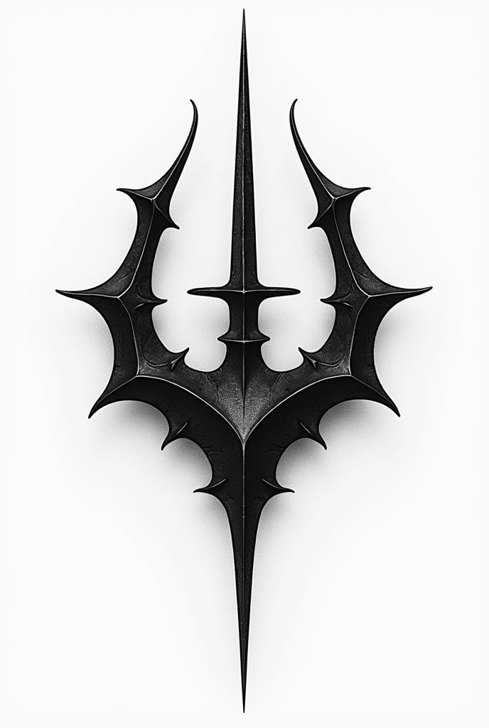 Falciform blood cell, hospital needle in the center. black and white tattoo, minimalist