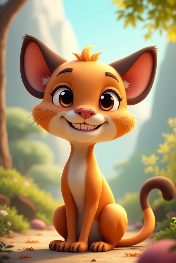animated puma smiling