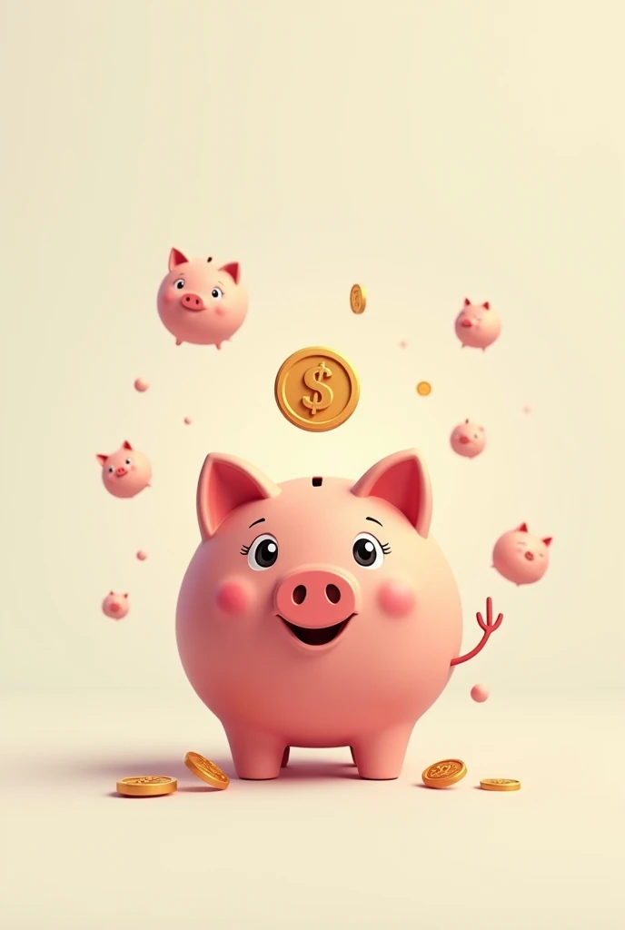 generate an animated logo that has to do with selling piggy banks