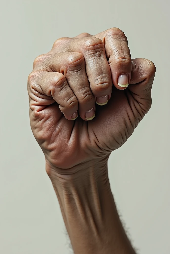 Crumpled hand