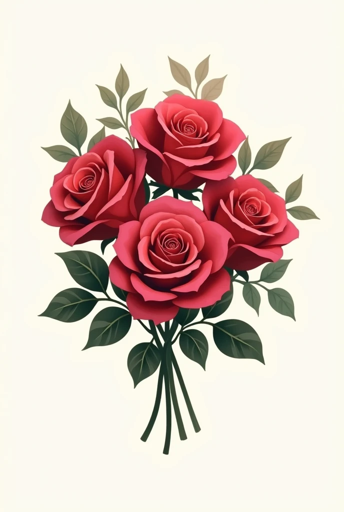Make me a logo that contains a bouquet of roses, its name is eternal Love and its slogan is where love blooms Forever
