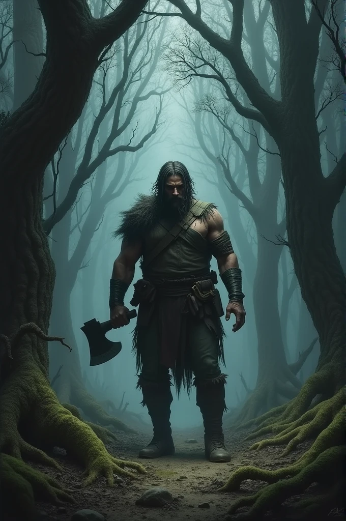 A man in the forest with an axe is a horror