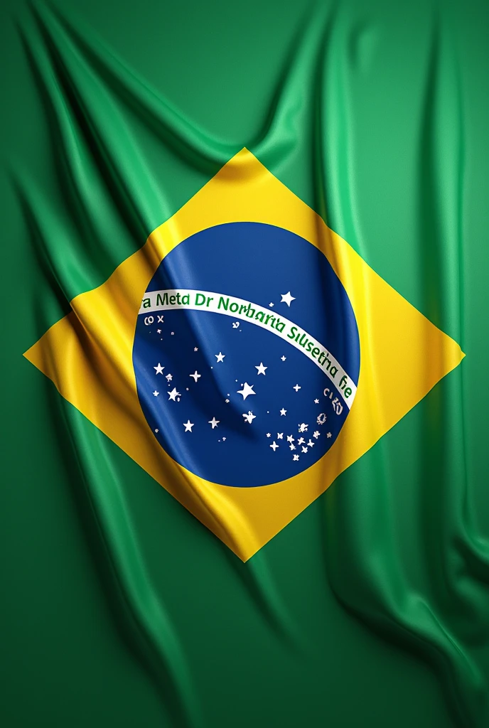 I want you to create an image of a Flag for a Brazilian school in the State of Piauí, school name: Ceti Dr. Noronha Filho em Português que contenha o school name e a frase da bandeira brasileira " Beloved Homeland Brazil"