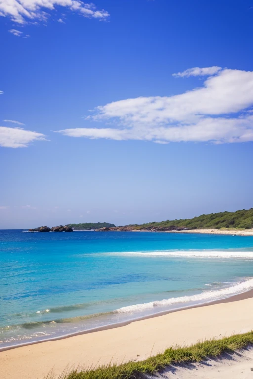 blue-violet sky, beach