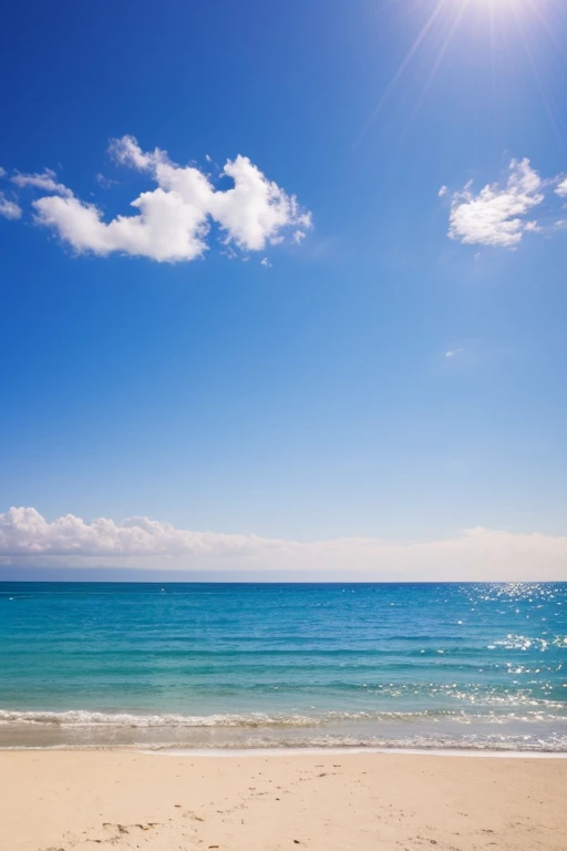 blue-violet sky, beach