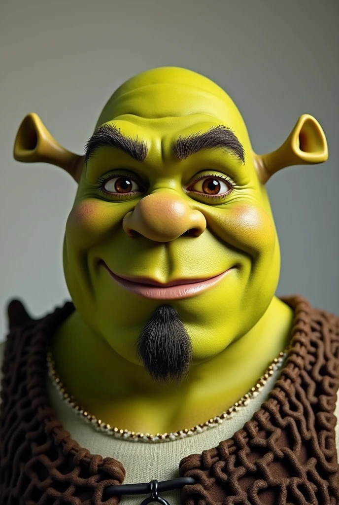 Make Shrek with a goatee like Tom Cruise bald