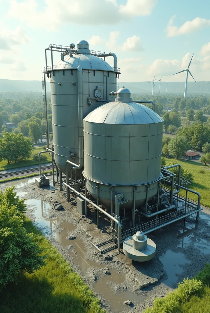 Prototype of a biogas system

