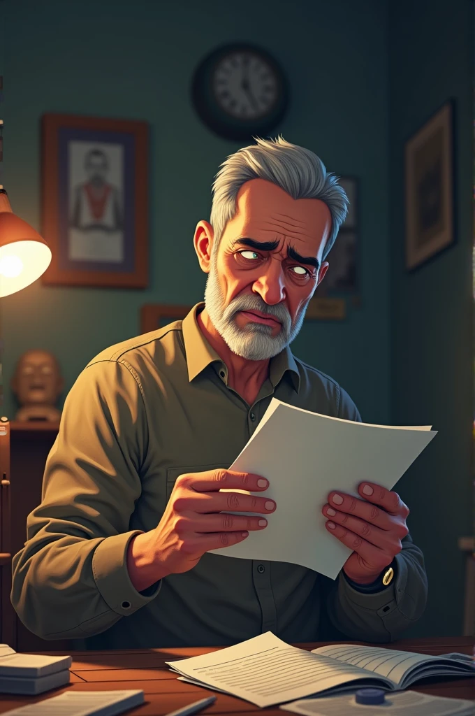 Create a frustrated isoso because the value of his retirement was lower than he imagined