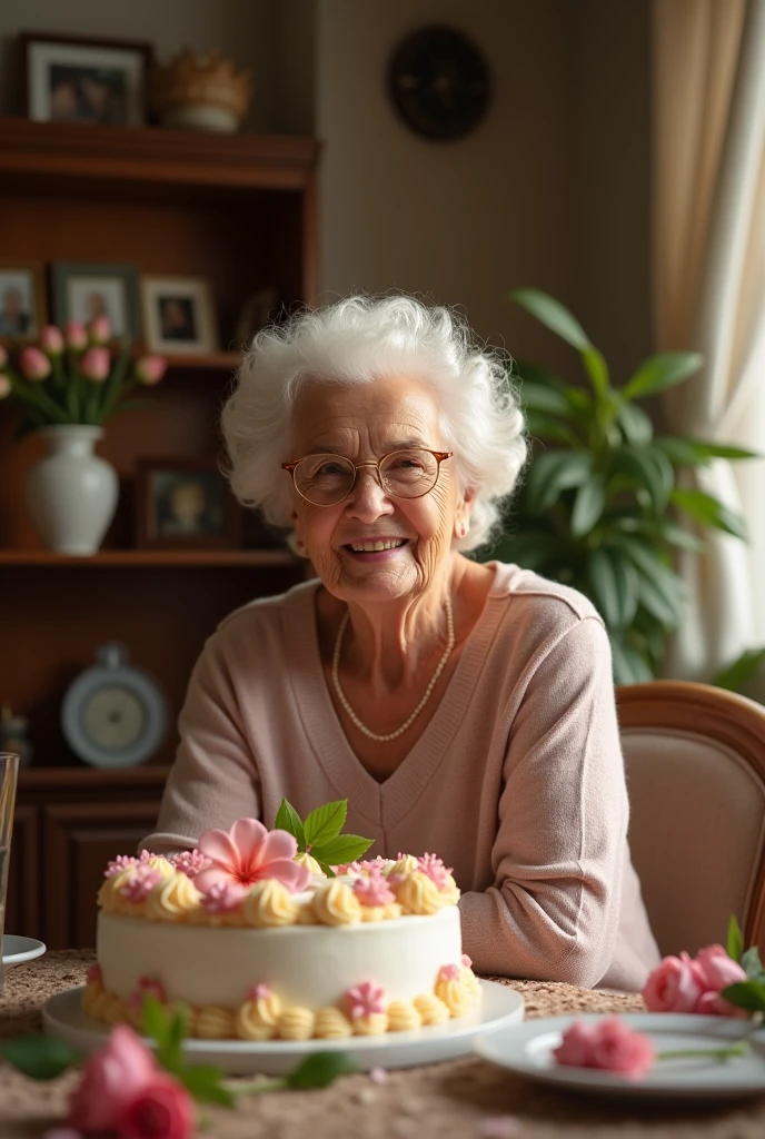 You can make a 1024 x 576 px image that says Maria Rosa's 99th birthday