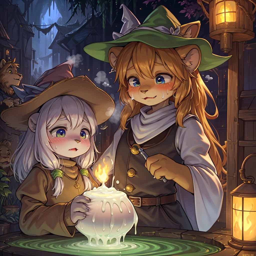 (The Wizard of ooze) , Lion, Tin Man, Scarecrow and Girl , Sensational scenes from movies , moist thin eyes , glossy lips , Swollen cheeks, steamy breath , look of pain , Condensed milk , injection