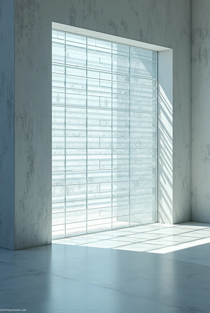 a clear brick wall with floor
