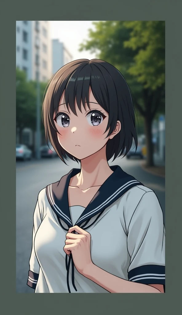 Realistic glowing skin, (発Sweat:1.8),Stand backwards,Look back at your face,Always look at the camera,(発Sweat:1.8),(Beautiful nipples in real life:1.6),,(whole body:1.9),(発Sweatしたリアルな白い肌:1.9),White socks, (Black leather shoes:1.8),
,Cold look,Cold Stare,Black Hair,short hair,Tie your hair short,Silky translucent white skin,,(Very detailed美しい顔), Great face and eyes, (Highest quality:1.4), (Very detailedな), (Very detailed CG 統合 8k 壁紙), Very detailed, High resolution raw color photos, Professional photography, Realistic portrait,Sweat,,(A Cup:1.9),(Flat Chest:1.9),(Very small breasts:1.9),(Breast augmentation:0.1),(Small breasts beginning to swell:1.9),(Breasts during puberty:1.9),
, (少女のwhole bodyの詳細なRAW写真), Canon EOS R5 250mm, Sharp focus, Cinema Lighting,  (No makeup:1.2), Fine skin, Delicate collarbone,,(Ultra-high resolution:1.6), (Realistic:1.6),,(Japanese junior high school girls:1.9),(whole body:1.8),(Sweatが滴る肌:1.9),(Black pleated skirt for the lower body only:1.9),(Sweatで滲んだ肌:1.9),(Age is :1.9),(Raise one hand above your head:2),(Topless:1.9),Height is 155cm,Non-erect, thin nipples,very small nipples,Natural nipples,Real girl nipples,Not disgusting nipples