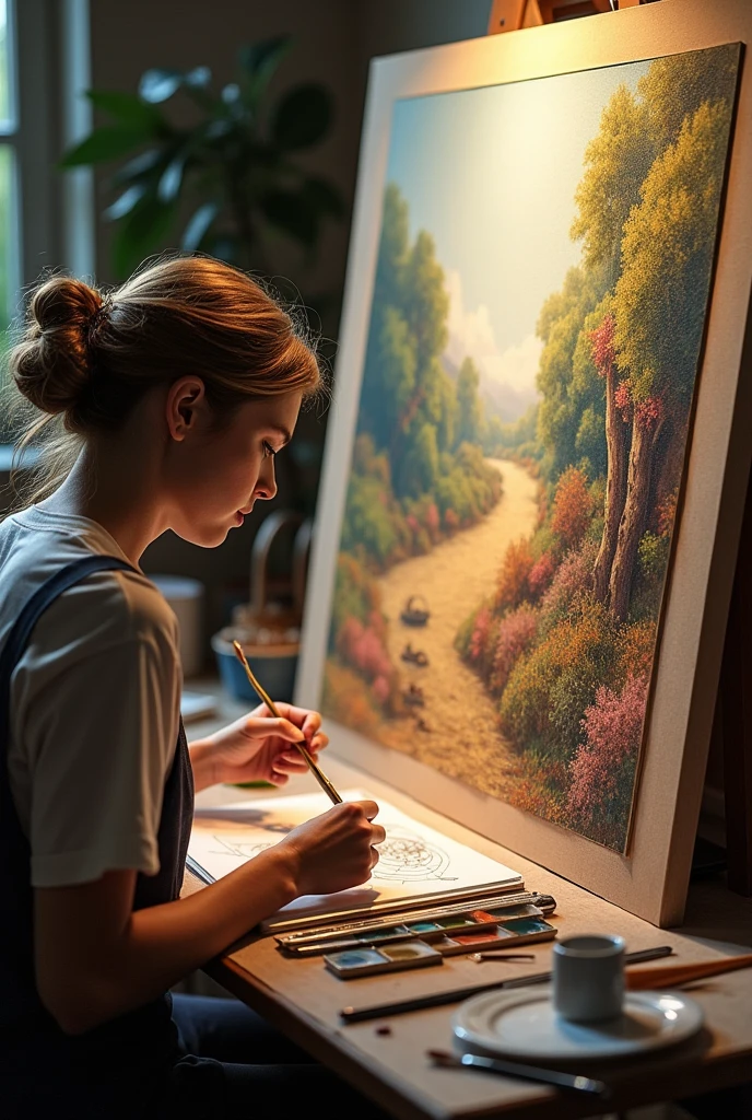 Give me images about drawing and painting as visual art
