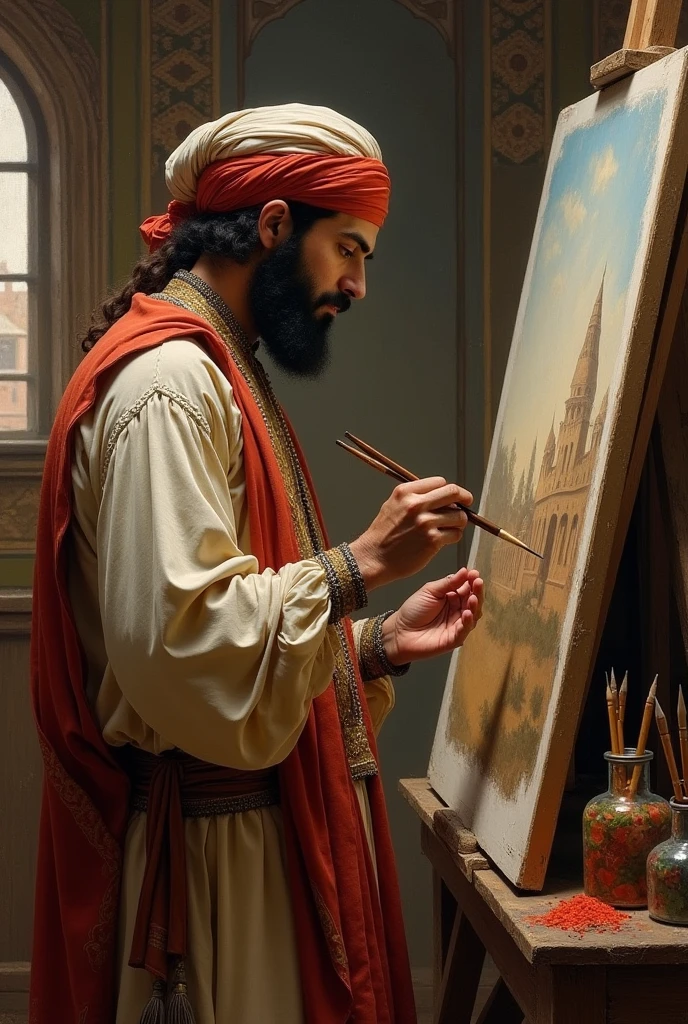 A man wearing a Mussouman outfit painting from 1778