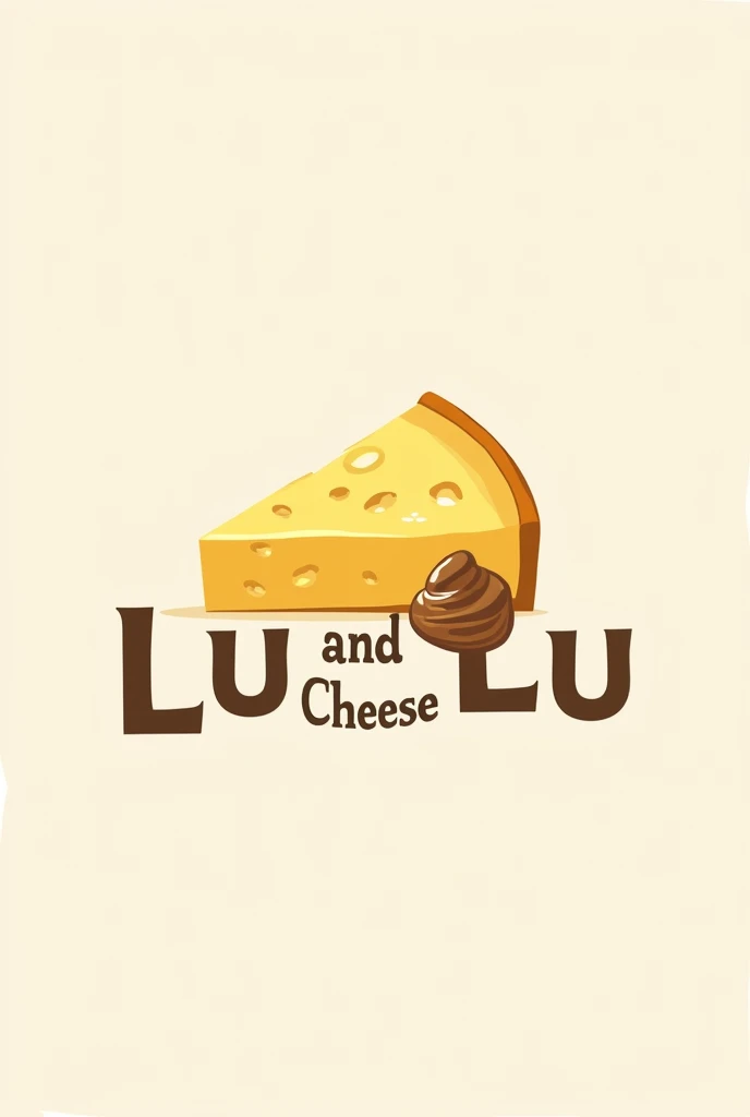 Make me a work logo that has a cheese with arequipe that says Lu and cheese is for a company