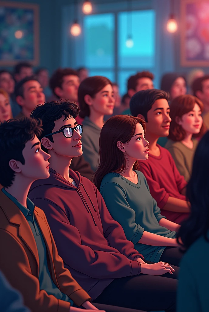 image people listening to music