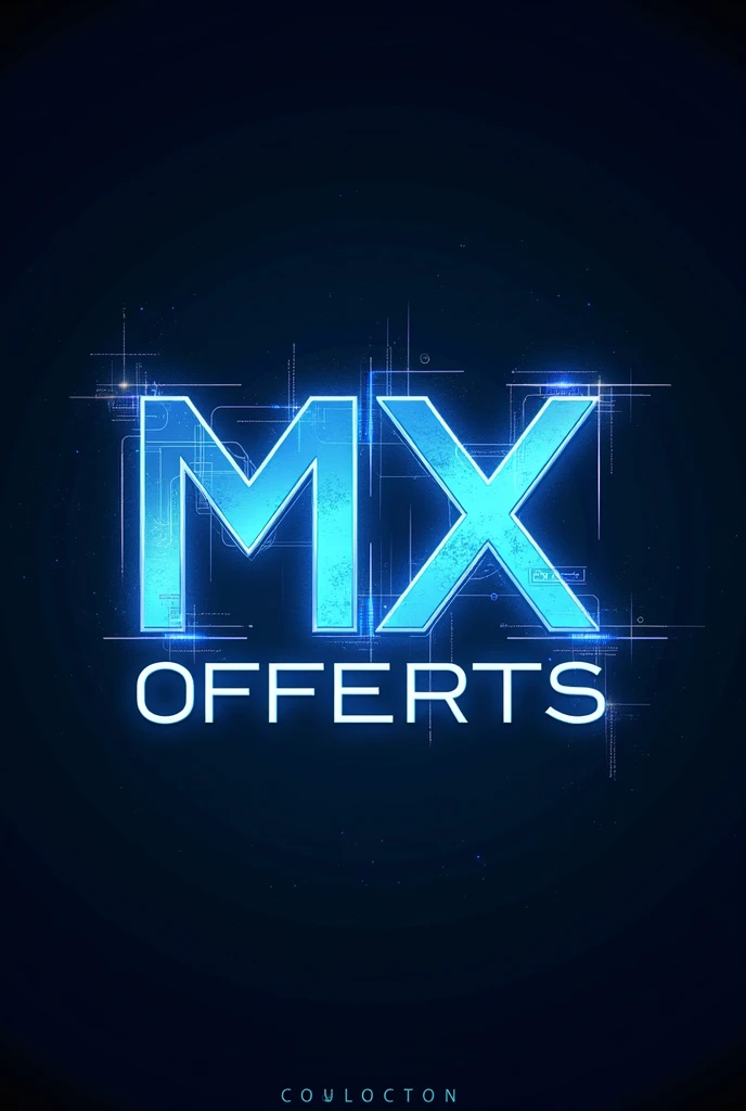 Create a logo for a store in the blue ghost vor. with the name "MX offerts"