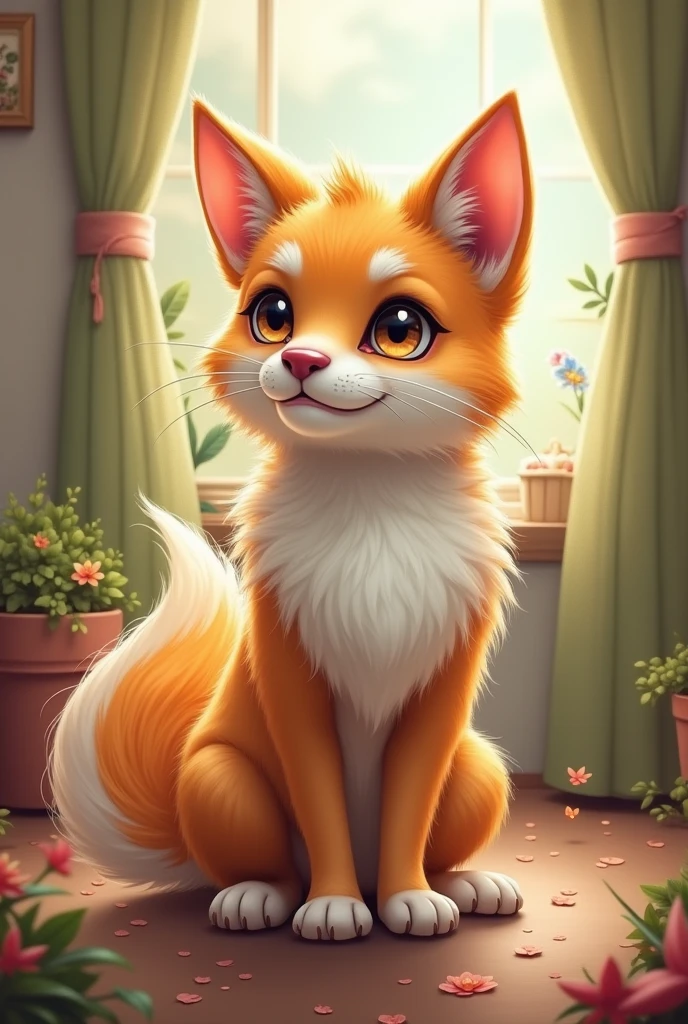 a dog designed with a cat
