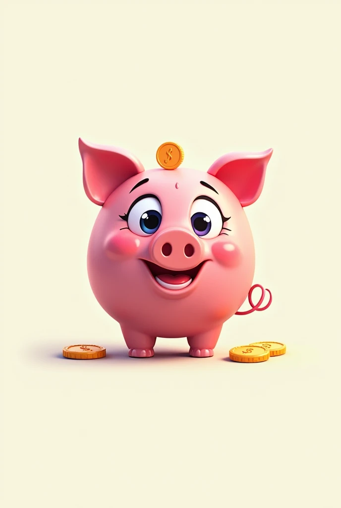 generate a logo called alcamax that has to do with animated piggy banks