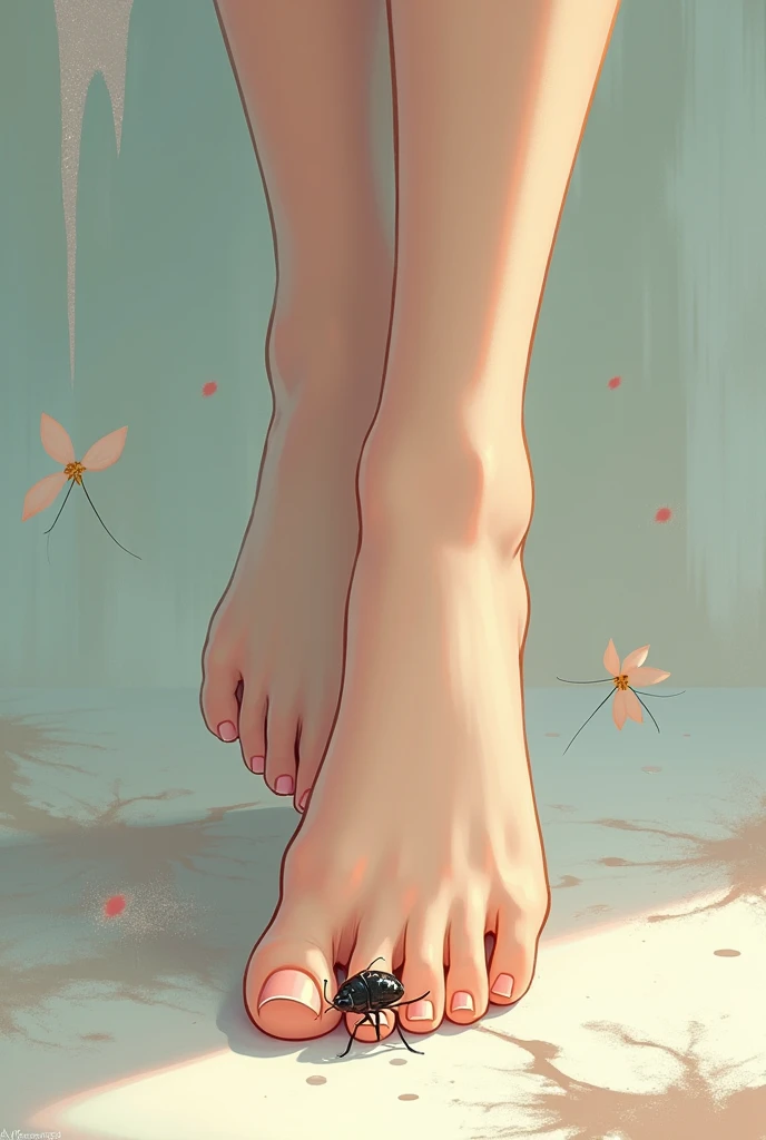 anime feet trample bug