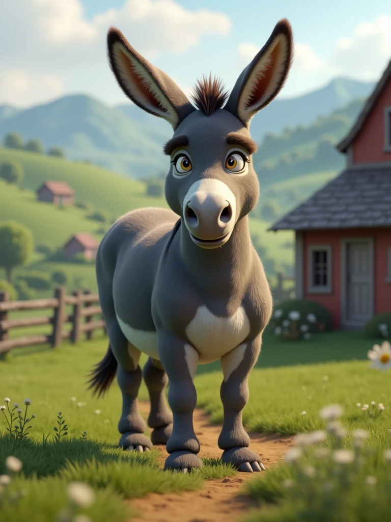 donkey on the farm