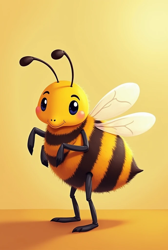 cartoon of a bee standing