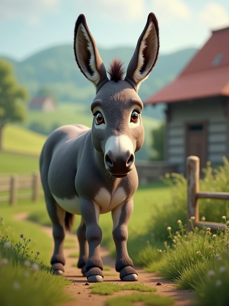 donkey on the farm