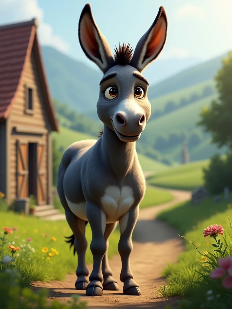 donkey on the farm