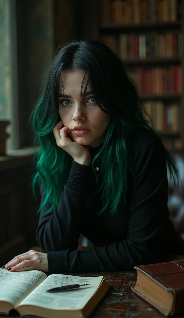 billie eilish, dark academia style