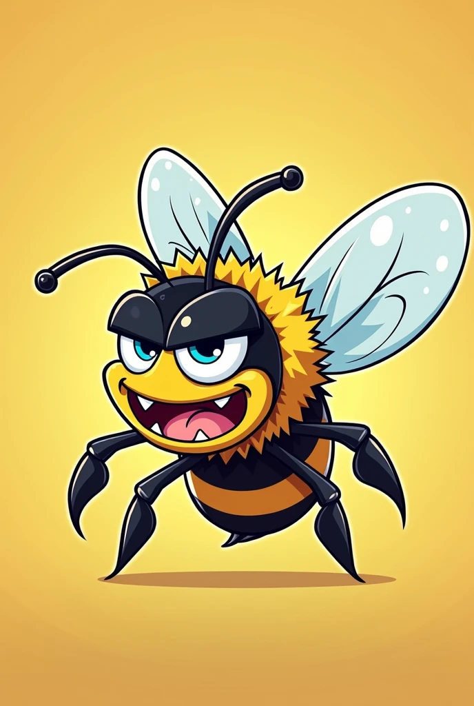 angry bee cartoon
