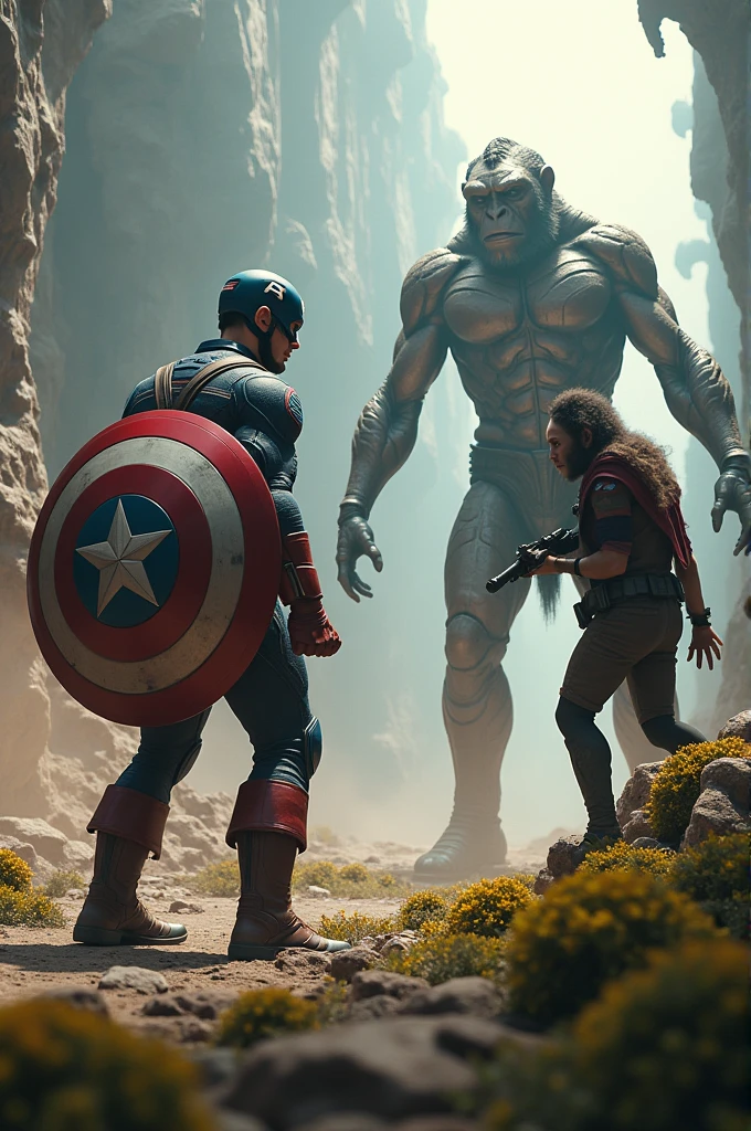 Captain America fighting Caesar Planet of the Apes images